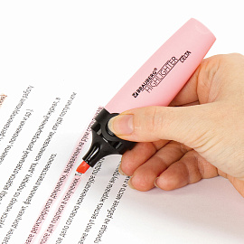 Текстовыделитель BRAUBERG "DELTA PASTEL", ПАСТЕЛЬНЫЙ РОЗОВЫЙ, линия 1-5 мм, 151731