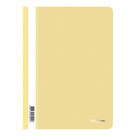 Папка-скоросшиватель пластик. Berlingo, А4, 180мкм, желтая с прозр. верхом