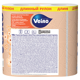 Бумага туалетная Veiro 2-слойная белая (4 рулона в упаковке)