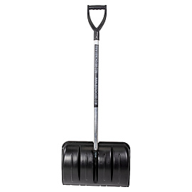 Лопата снеговая 54х37 см, пластиковая, алюминиевый черенок с V-ручкой 130 см, армирующая алюминиевая планка, № 13, №13