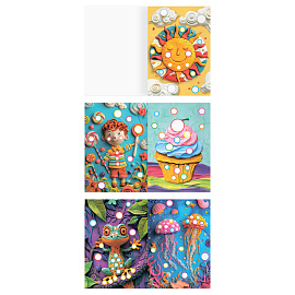 Раскраска пластилином А5, 8 стр., ТРИ СОВЫ "Выпуск №1