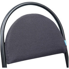 Стул Helmi HL-F02 "Стандарт", каркас черный, обивка ткань серая