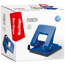 Дырокол Berlingo "Universal" 30л., металлический, синий