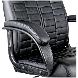 Кресло руководителя Helmi HL-E80 "Ornament", экокожа черная, мягкий подлокотник фото Кресло руководителя Helmi HL-E80 "Ornament", экокожа черная, мягкий подлокотник