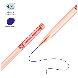 Ручка шариковая автоматическая MESHU "Rose sand" синяя, 1,0мм