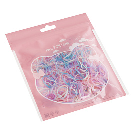 Резинки для волос MESHU, пастельные ассорти, 300шт., диаметр 2см, европодвес фото Резинки для волос MESHU, пастельные ассорти, 300шт., диаметр 2см, европодвес