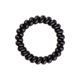 Резинки для волос MESHU, пружинки, черные, 4шт., диаметр 4,5см, европодвес