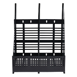 Лоток для бумаг вертикальный СТАММ "Line", сборный, 2 отделения, черный