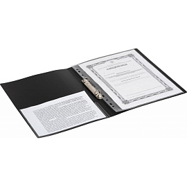 Папка на 2-х кольцах Attache 32 мм черная до 150 листов (пластик 0.7 мм)