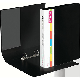 Папка на 2-х кольцах Attache 42 черная до 250 листов (пластик 0.7 мм)