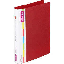 Папка на 2-х кольцах Attache 42 красная до 250 листов (пластик 0.7 мм)