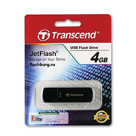Флешка USB 2.0 4 ГБ Transcend Jetflash 350 черная (TS4GJF350)