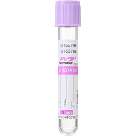 Вакуумные пробирки с ЭДТА-К2, 4мл Improvacuter 100шт/уп