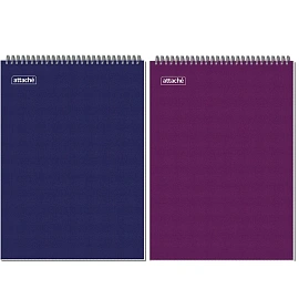 Блокнот Attache А4 40 листов цвет обложки в клетку на спирали (203х290 мм)