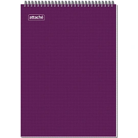 Блокнот Attache А4 40 листов цвет обложки в клетку на спирали (203х290 мм)