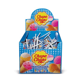 Карамель Chupa Chups Мороженое (100 штук в упаковке)