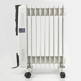 Обогреватель масляный SONNEN DFS-09, 2000 Вт, 9 секций, белый, 453499
