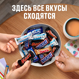 Шоколадный батончик Snickers мини 180 г фото Шоколадный батончик Snickers мини 180 г