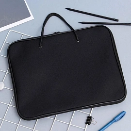 Папка-портфель нейлоновая Attache А4 черная (34x26.5x2 см, 1 отделение)