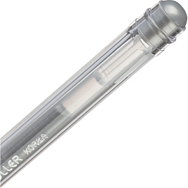 Ручка гелевая неавтоматическая Crown серебристая (толщина линии 0.5 мм) фото Ручка гелевая неавтоматическая Crown серебристая (толщина линии 0.5 мм)