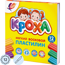 Пластилин восковой Кроха 12 цветов 180 грамм фото Пластилин восковой Кроха 12 цветов 180 грамм