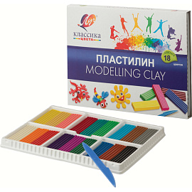 Пластилин классический Луч Классика 18 цветов 360 грамм фото Пластилин классический Луч Классика 18 цветов 360 грамм