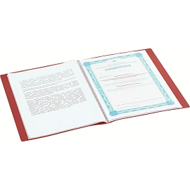 Папка файловая на 20 файлов Attache A4 15 мм красная (толщина обложкии 0.7 мм)