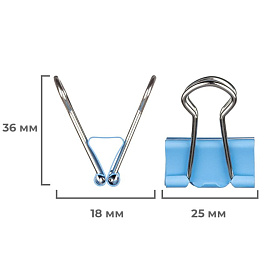 Зажимы для бумаг Attache 19/25/32 мм цветные (10 штук в упаковке)