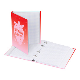 Тетрадь на кольцах А5, 240л., BG "Strawberry", матовая ламинация