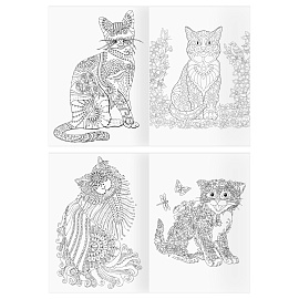 Раскраска А4, 16 стр., ТРИ СОВЫ "Антистресс. Мир кошек