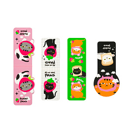 Закладки магнитные для книг, 4шт., MESHU "Sweet paws", матовая ламинация фото Закладки магнитные для книг, 4шт., MESHU "Sweet paws", матовая ламинация