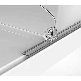 Полочный пластиковый Т-профиль шириной 10 мм для крепления разделителей на полке длина 1000 мм (10 штук в упаковке)