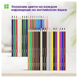 Карандаши цветные Berlingo "SuperSoft. Замки", 36цв., заточен., картон, европодвес