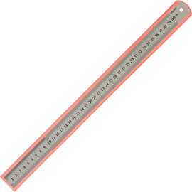 Линейка Attache 40 см металлическая серебристая две шкалы