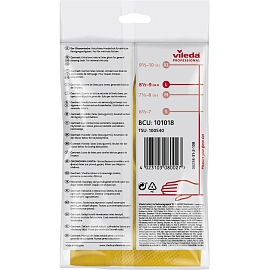 Перчатки латексные Vileda Professional Контракт с хлопковым напылением желтые (размер 8.5-9, L, 174325)