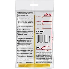 Перчатки латексные Vileda Professional с хлопковым напылением желтые (размер 8.5-9, L, 174375)