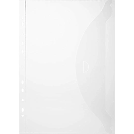 Файл-вкладыш (папка-конверт) Attache А4+ 150 мкм прозрачный гладкий 10 штук в упаковке
