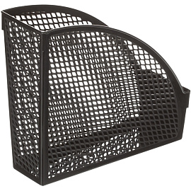 Лоток вертикальный для бумаг 75 мм (105 мм) Attache пластиковый черный (3 штуки в упаковке)