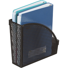 Лоток вертикальный для бумаг 75 мм (105 мм) Attache пластиковый черный (3 штуки в упаковке)