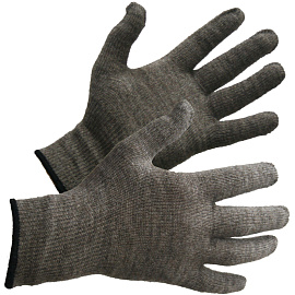 Перчатки рабочие Ампаро Пантера полушерстяные чёрные (1 нить, 10 класс вязки, размер 8, M)