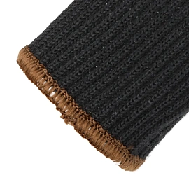 Перчатки рабочие Ампаро Пантера полушерстяные чёрные (1 нить, 10 класс вязки, размер 9, L)