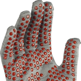 Перчатки рабочие защитные Ампаро Ралли+ полиэфирные с ПВХ покрытием (точка, 3 нити, 13 класс, размер 10 (XL))