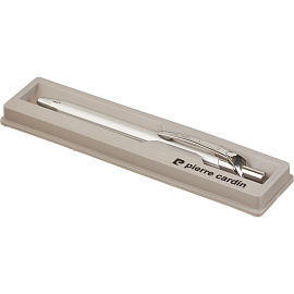 Ручка шариковая Pierre Cardin Actuel цвет чернил синий, цвет корпуса серебристый (артикул производителя PC0502BP) фото Ручка шариковая Pierre Cardin Actuel цвет чернил синий, цвет корпуса серебристый (артикул производителя PC0502BP)