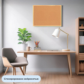 Доска пробковая 30х45 см Attache Economy деревянная рама фото Доска пробковая 30х45 см Attache Economy деревянная рама