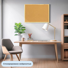 Доска пробковая 45х60 см Attache (Attache Economy) деревянная рама