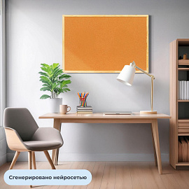 Доска пробковая 60х90 см Attache Economy деревянная рама