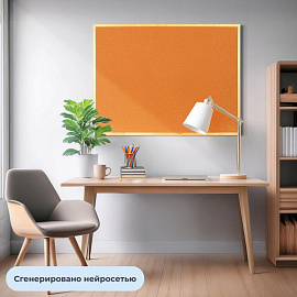 Доска пробковая 90х120 см Attache (Attache Economy) деревянная рама