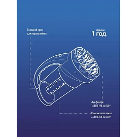 Фонарь кемпинговый светодиодный Космос АР2008L аккумуляторный (KOCAP2008L-LED)