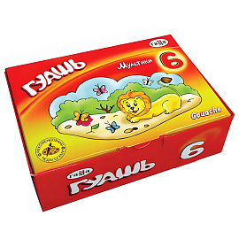 Гуашь Гамма Мультики 6 цветов по 20 мл