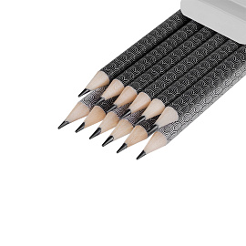 Карандаш ч/г Красин "Черное и белое" ТМ (НВ), кругл., заточен., ассорти.